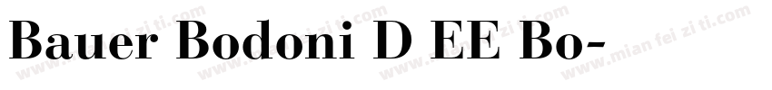 Bauer Bodoni D EE Bo字体转换